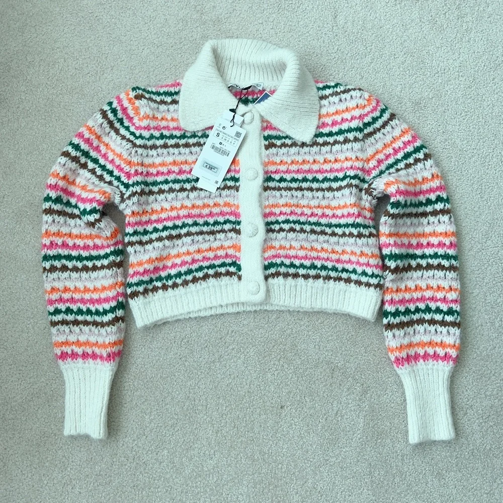 Zara strip knit cardigan - Picture 7 of 14